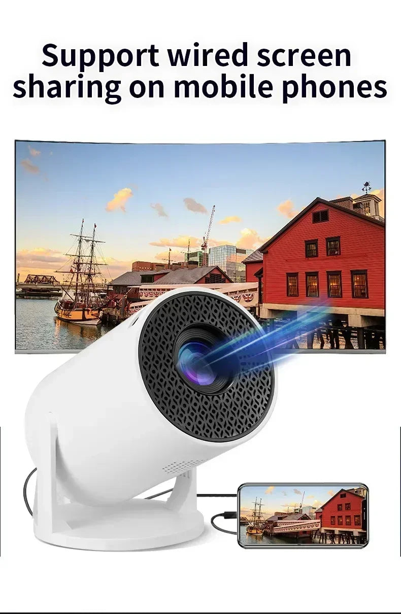 Proyector LED Portátil para Exteriores HY300 2026, 4K, Wifi, 1080P, 1280x720P HD, Cine en Casa, Proyección de Videos, Películas y Videojuegos