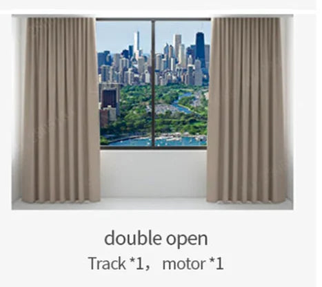 Sistema de Riel para Cortinas Inteligentes S Wave, Motor Compatible con Matter, Homekit, eWeLink y Asistente de Hogar Inteligente