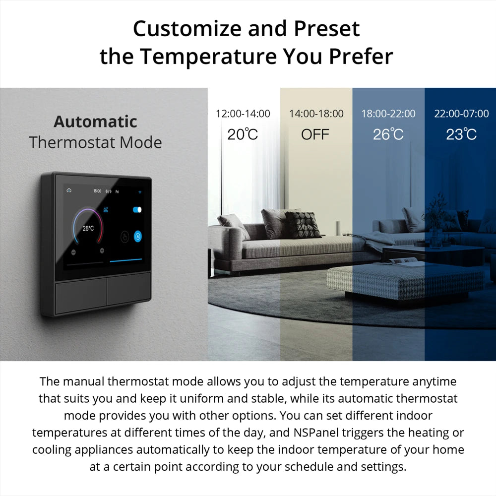 Sonoff NSPanel 86/120 UE/EE. UU. Interruptor de pared de escena inteligente WiFi pantalla inteligente Control todo en uno funciona para eWeLink Alexa Google Home