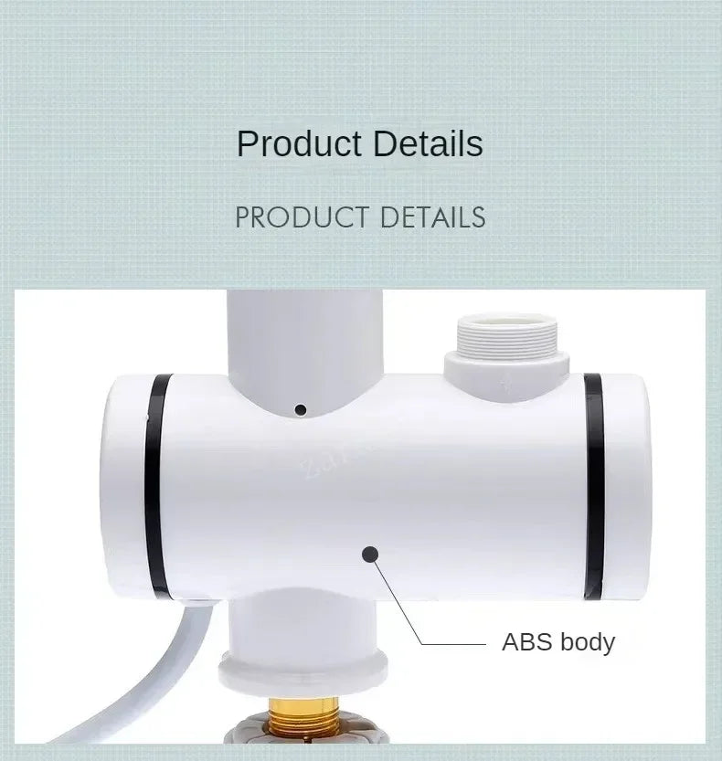 Calentador de agua eléctrico de cocina de 3000W, grifo de agua caliente instantáneo, grifo de calefacción en frío, calentador de agua instantáneo sin tanque