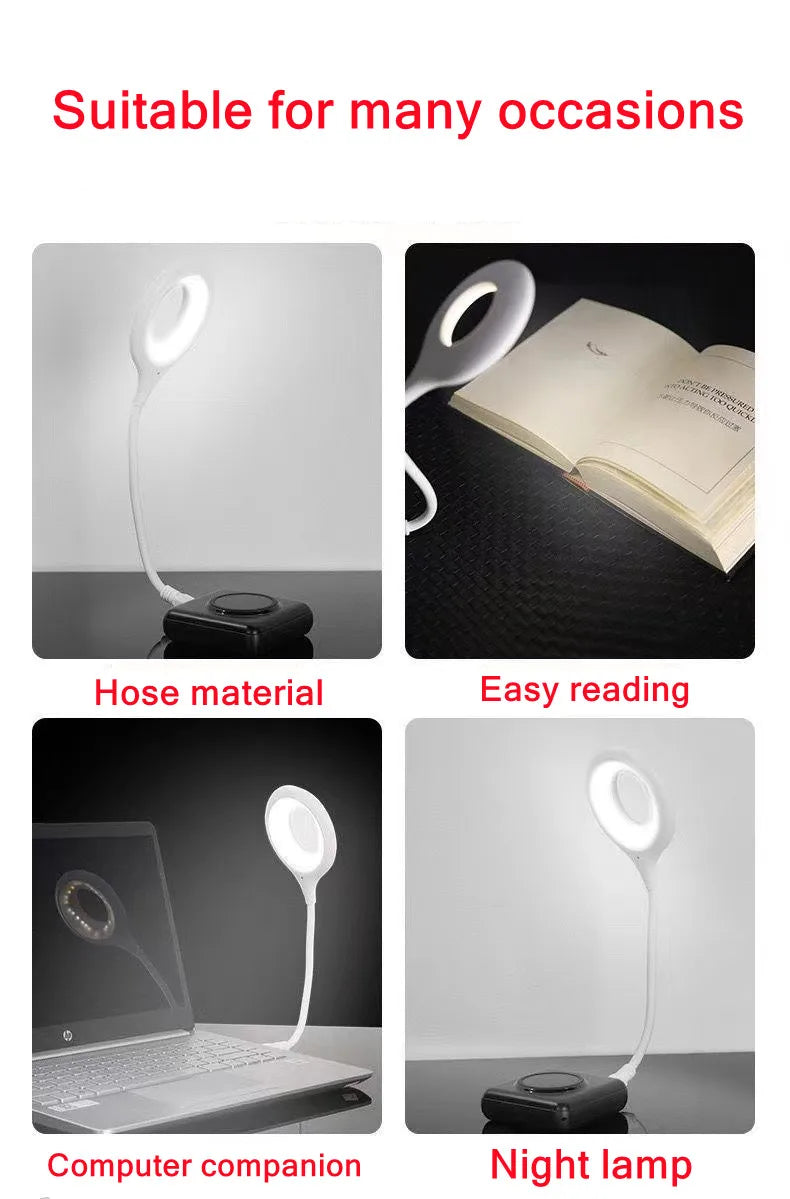 Lámpara portátil con enchufe directo USB, luz LED de noche para dormitorio, mesita de noche, protección ocular, estudio, lectura