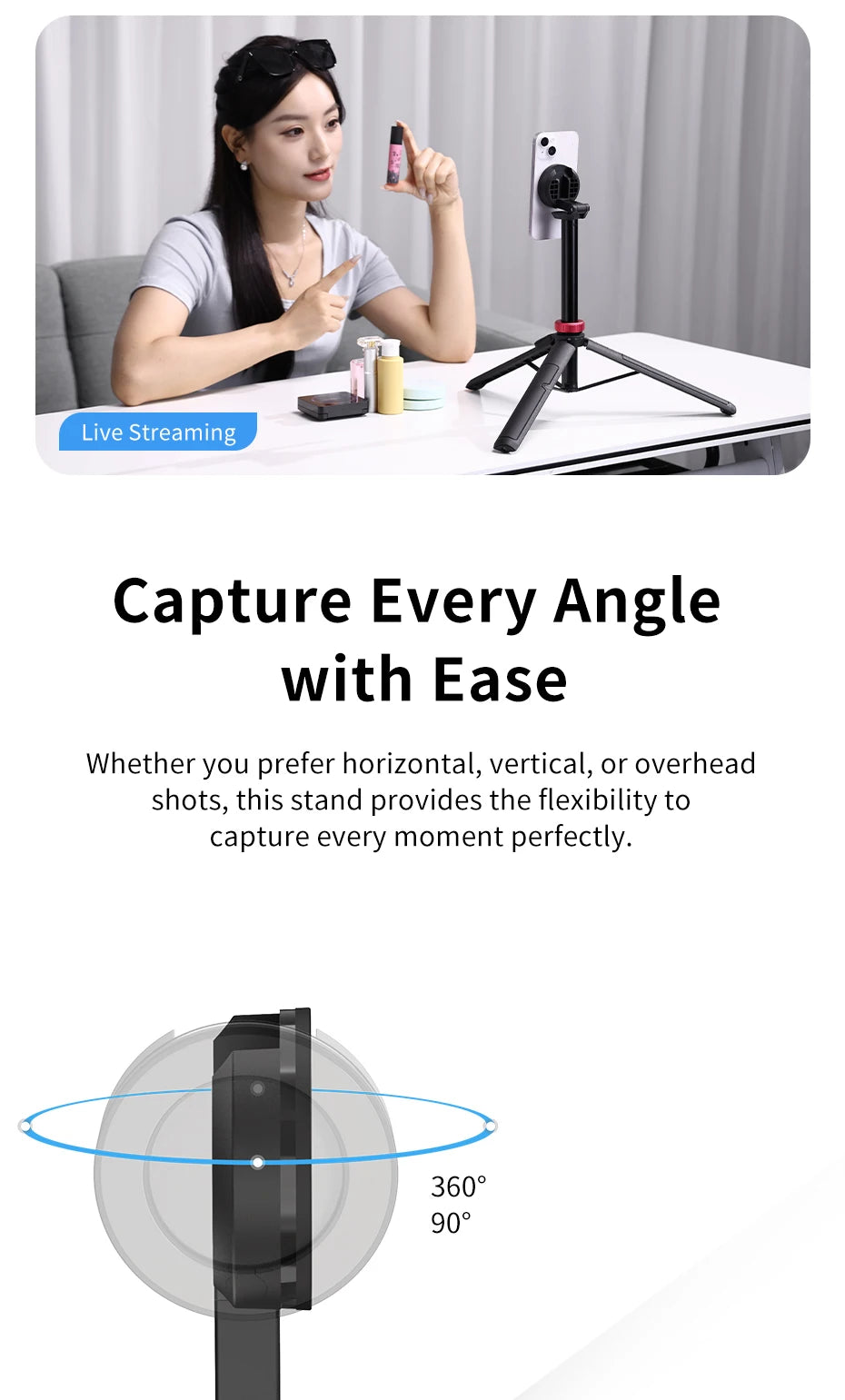 Ulanzi MT-84 1,53 M Magsafe Selfie Stick trípode soporte Bluetooth extensión de teléfono remoto trípode para IPhone 16 15 LiveStreaming Vlog