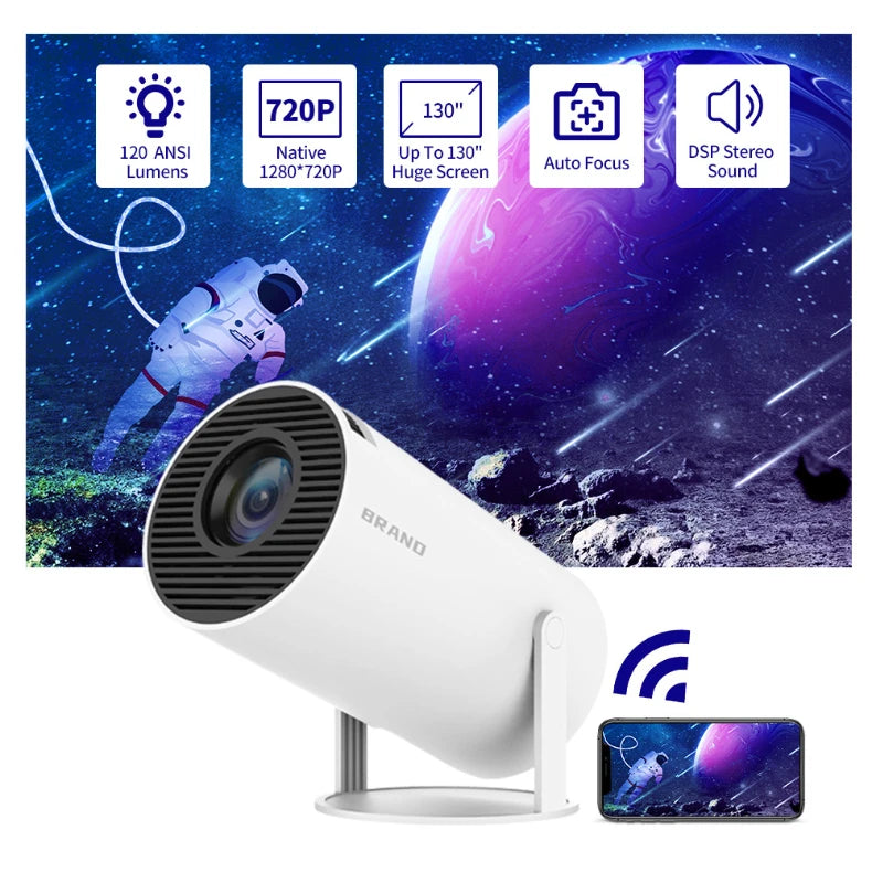 Proyector de juegos portátil original, consola de videojuegos retro inalámbrica, proyector 4k para cine en casa con Android 13, con Bluetooth y wifi.