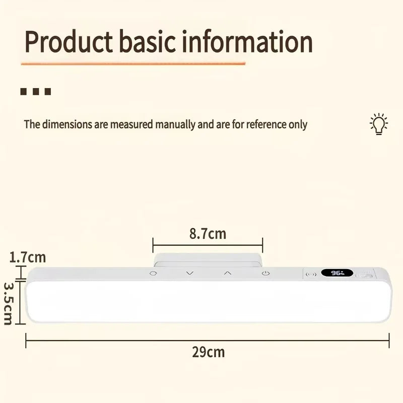 Lámpara de mesa táctil, lámpara de escritorio magnética, batería recargable integrada para gabinete de lectura, espejo, mesita de noche, luces nocturnas recargables