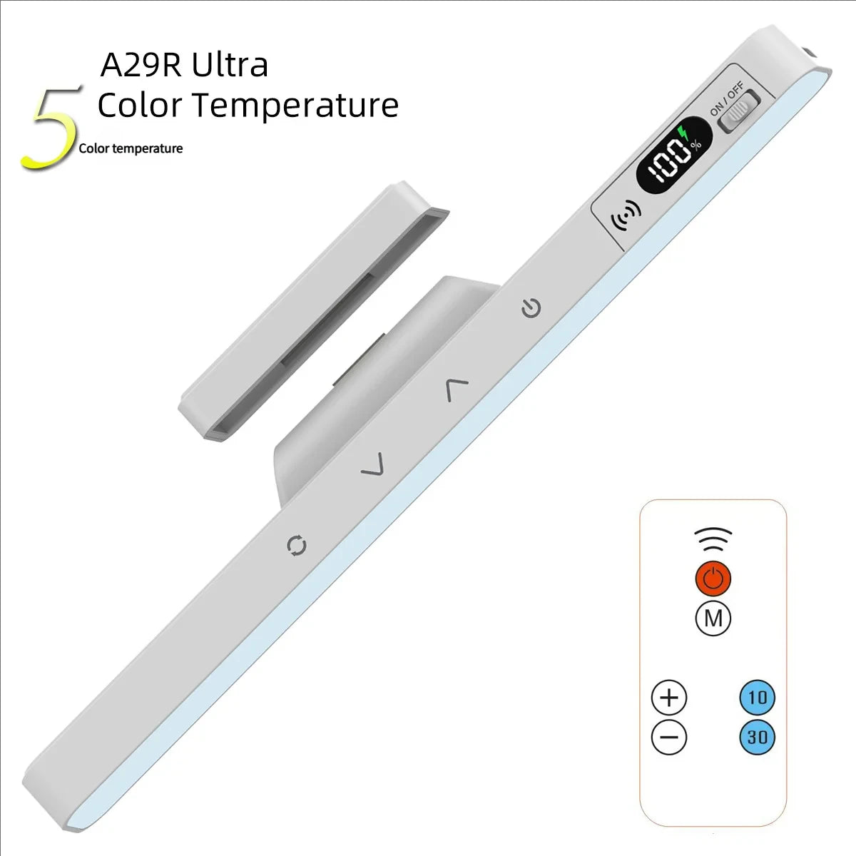 Lámpara de mesa táctil, lámpara de escritorio magnética, batería recargable integrada para gabinete de lectura, espejo, mesita de noche, luces nocturnas recargables