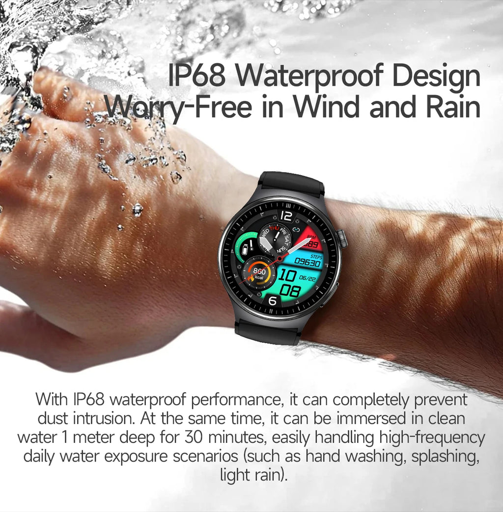 Reloj Inteligente 2026 con Diagnóstico Preciso de ECG, Medición de Grasa Corporal, Oxígeno en Sangre, Presión Arterial, Pantalla HD AMOLED, Llamadas, para Hombres y Mujeres