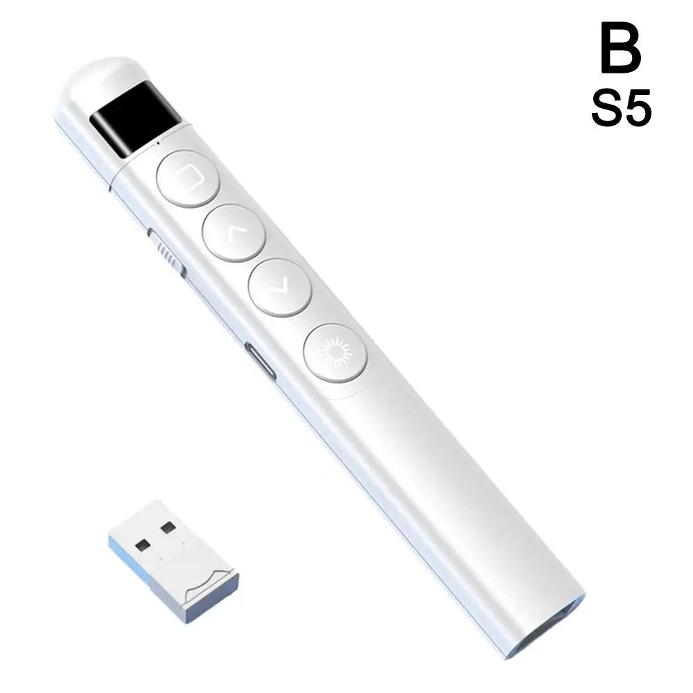 Presentador inalámbrico PPT Page Turner, puntero láser USB, bolígrafo presentador de Control remoto infrarrojo para proyector Powerpoint Slide