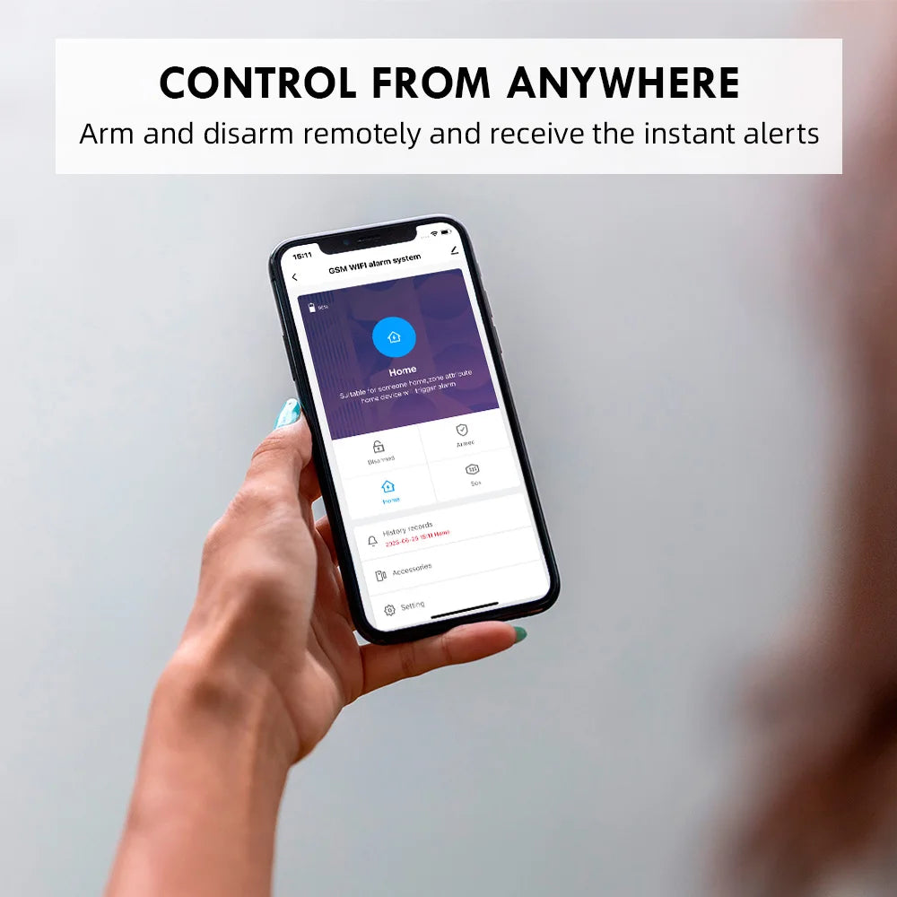 KERUI-Kit de alarma para el hogar, inalámbrico, WiFi, GSM, antirrobo, con pantalla táctil, aplicación Tuya Smart Life, sistema de alarma para protección de seguridad
