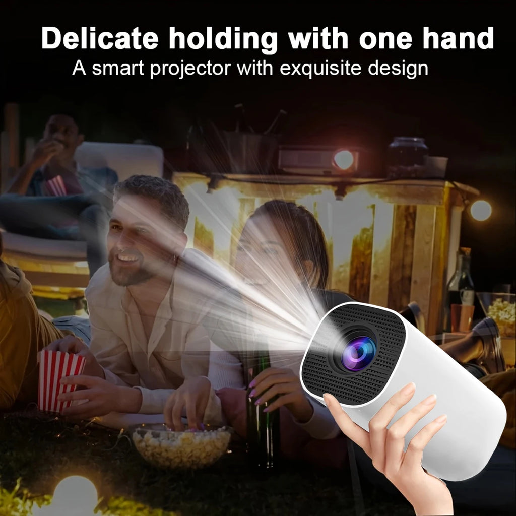 Nuevo proyector portátil con WiFi 6 y inalámbrico 5,0, proyector inteligente nativo 720P compatible con 4K, pantalla ajustable, 180 °   Rotación, B
