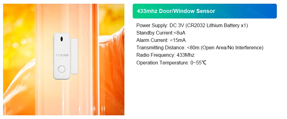 Sistema de alarma FUERS para el hogar TUYA WIFI inteligente GSM alarma de seguridad Host con Sensor de movimiento de puerta Tuya aplicación inteligente control trabajo Alexa