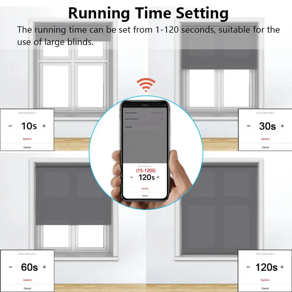 LoraTap-cortinas con WiFi, persiana enrollable, retroiluminación, aplicación remota Tuya Smart Life, Control por Google Home, voz Alexa