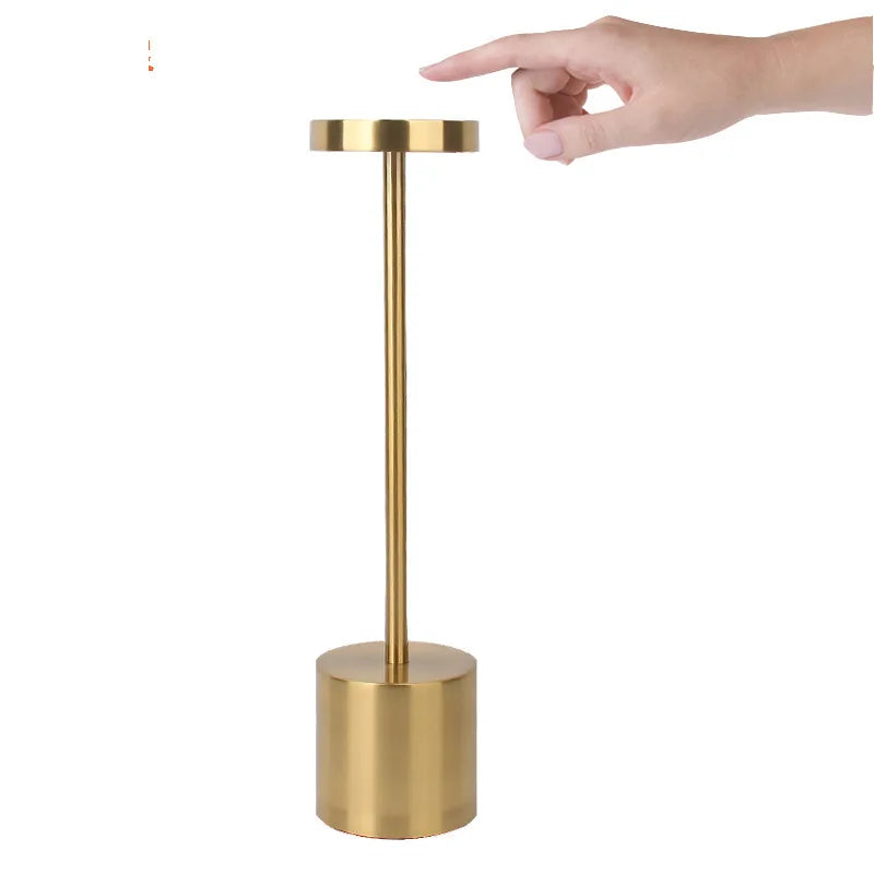 Lámparas de mesa táctiles inalámbricas LED portátiles, lámpara de escritorio recargable, luz ambiental creativa de cabecera ajustable en 3 colores para decoración de habitación