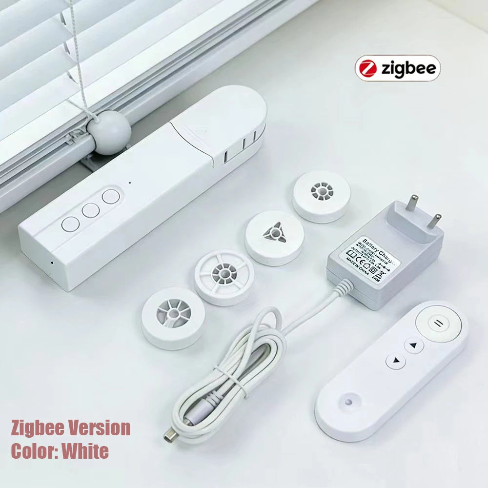 Motor Inteligente para Persianas Tuya WIFI Zigbee, Control Automático de Cortinas Eléctricas, Compatible con Alice, Alexa y Google Assistant
