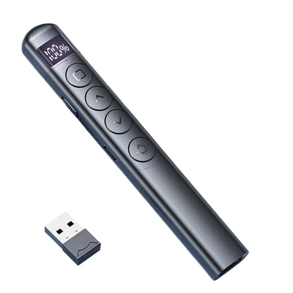 Presentador inalámbrico PPT Page Turner, puntero láser USB, bolígrafo presentador de Control remoto infrarrojo para proyector Powerpoint Slide