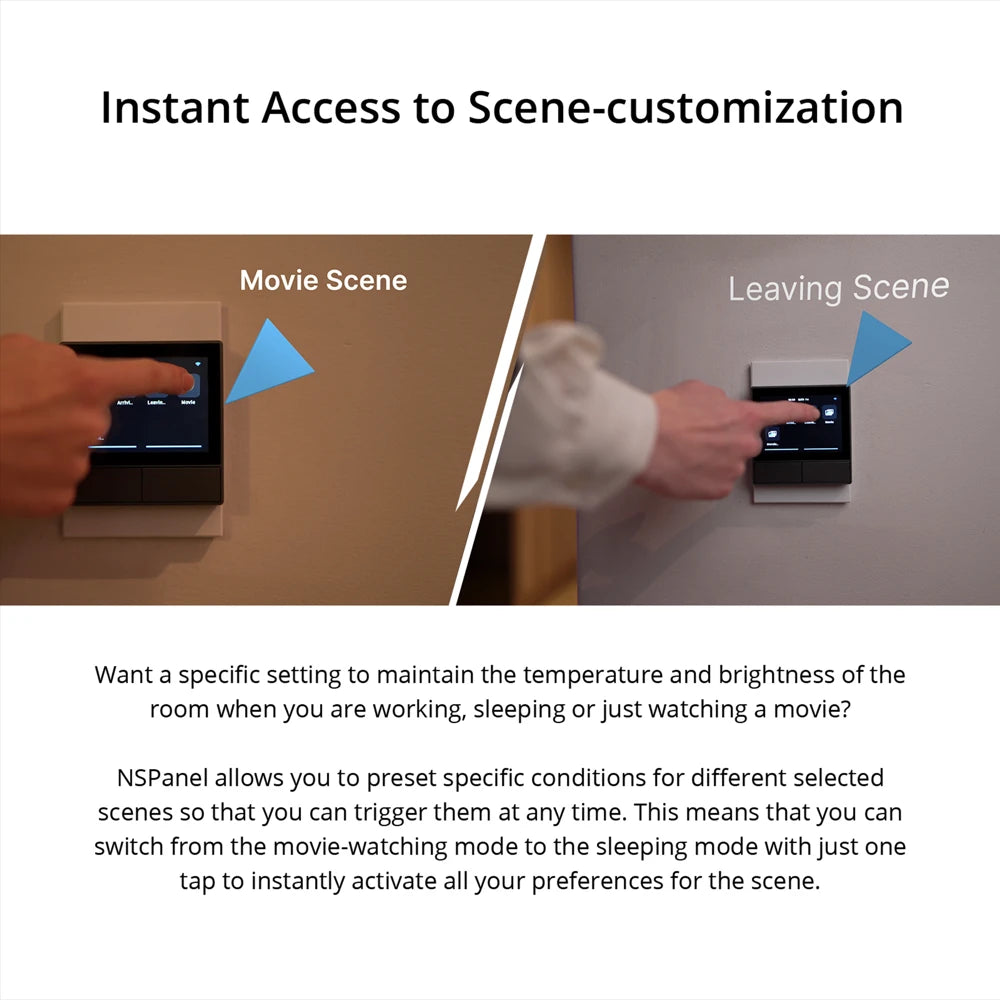 Sonoff NSPanel 86/120 UE/EE. UU. Interruptor de pared de escena inteligente WiFi pantalla inteligente Control todo en uno funciona para eWeLink Alexa Google Home