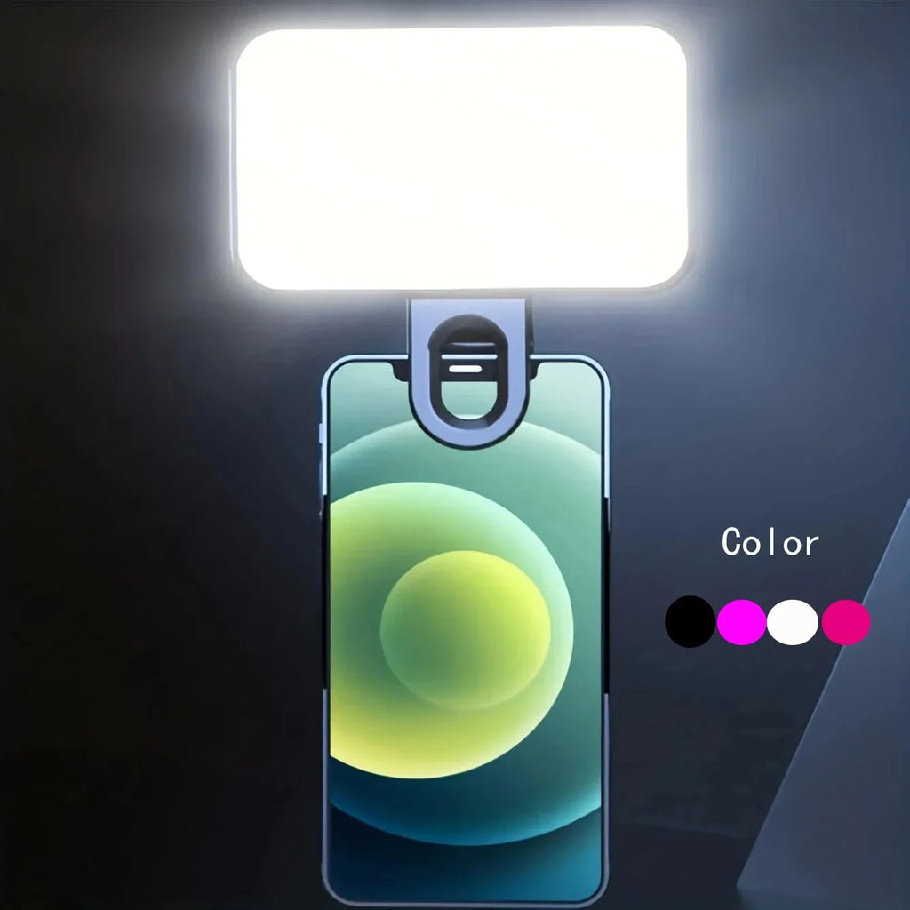 Mini Luz de relleno portátil para Selfie, recargable, 3 modos, Clip de brillo ajustable, luz de relleno para teléfono móvil, computadora