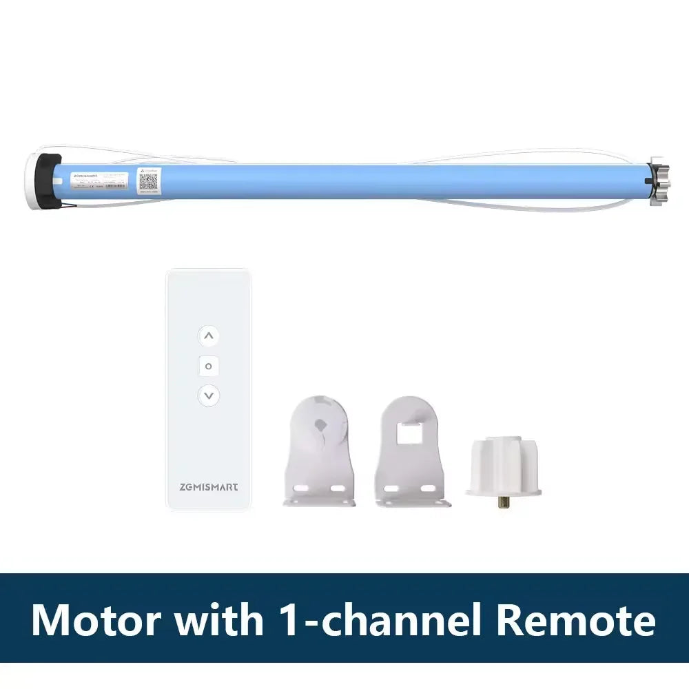 Zemismart Matter Over WiFi 2N Motor de cortina inteligente para tubo de 37 38mm Motor de cortina enrollable Google Home Alexa Homekit App Control