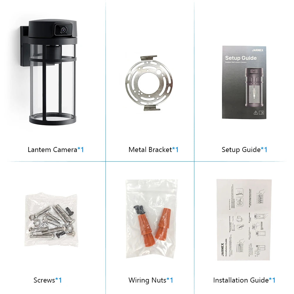 Cámara de Seguridad WiFi PTZ 2K para Exteriores Jarnex, con Detección Humana por IA, Luz para Patio, 4MP, Audio Bidireccional, Lámpara de Jardín PTZ