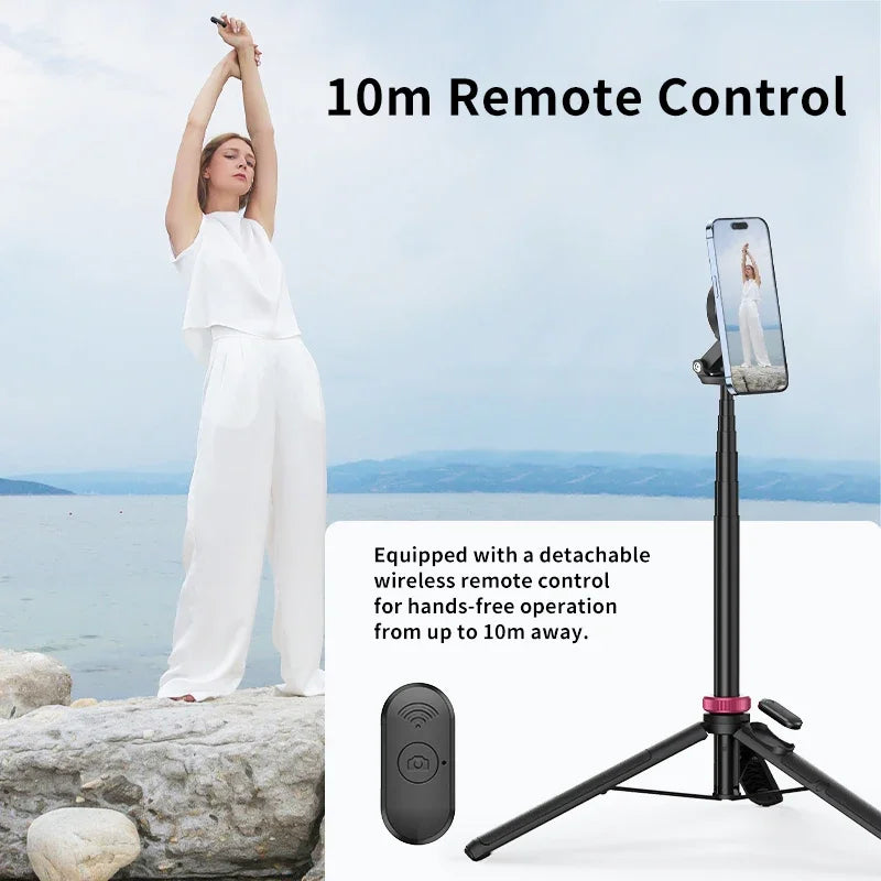 Ulanzi MT-84 1,53 M Magsafe Selfie Stick trípode soporte Bluetooth extensión de teléfono remoto trípode para IPhone 16 15 LiveStreaming Vlog