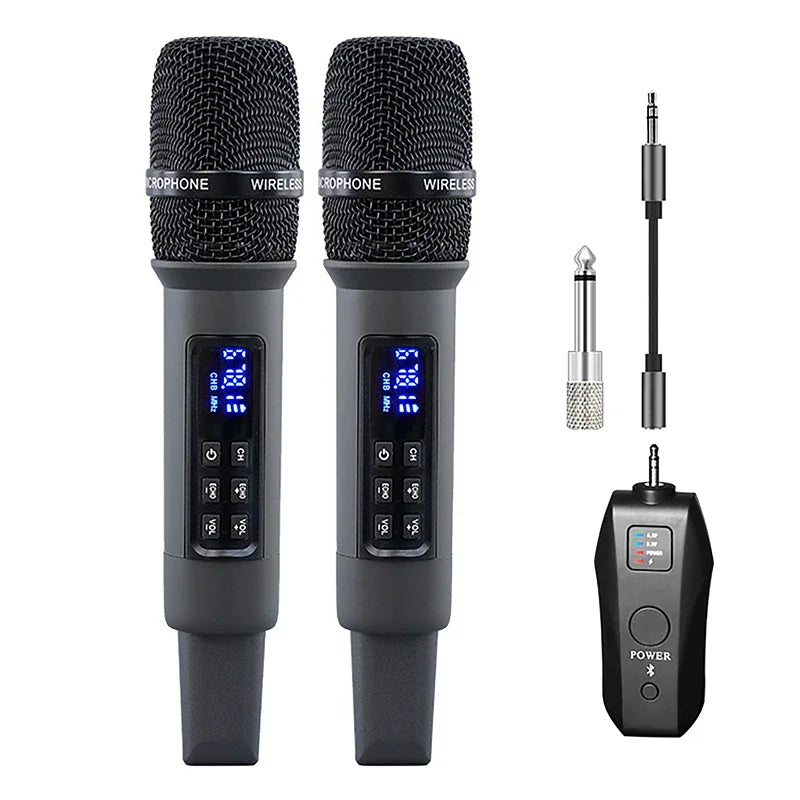 Micrófono de Karaoke dinámico de mano inalámbrico UHF, receptor Bluetooth, reverberación profesional en el hogar, micrófono de graves altos y bajos