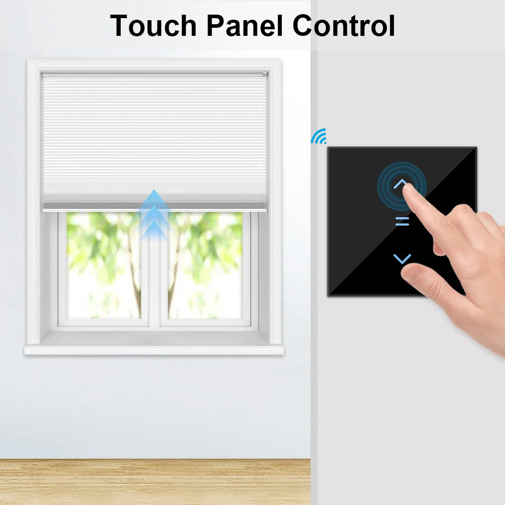 LoraTap-cortinas con WiFi, persiana enrollable, retroiluminación, aplicación remota Tuya Smart Life, Control por Google Home, voz Alexa