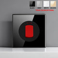 Enchufe de interruptor de vidrio templado estándar francés británico con luz indicadora, reinicio automático, 1, 2, 3, 4 entradas, tomas de Panel de pared, enchufe de 2usb