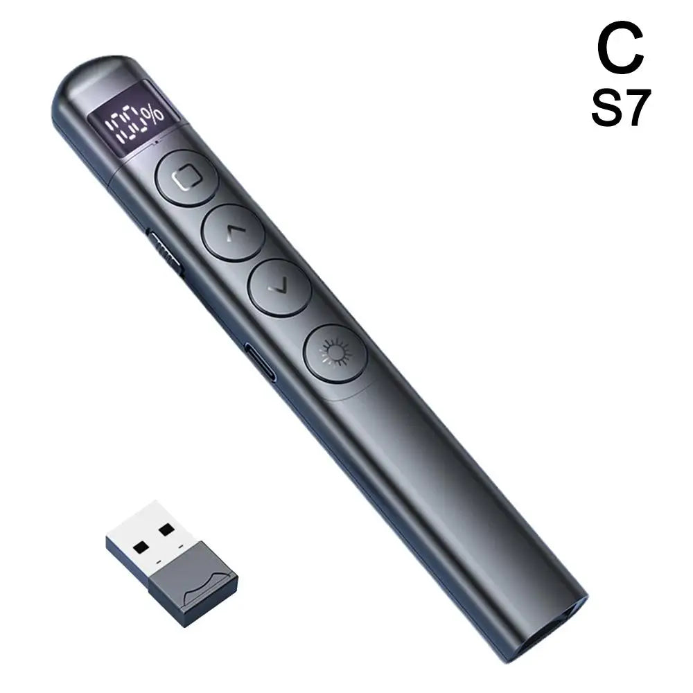 Presentador inalámbrico PPT Page Turner, puntero láser USB, bolígrafo presentador de Control remoto infrarrojo para proyector Powerpoint Slide
