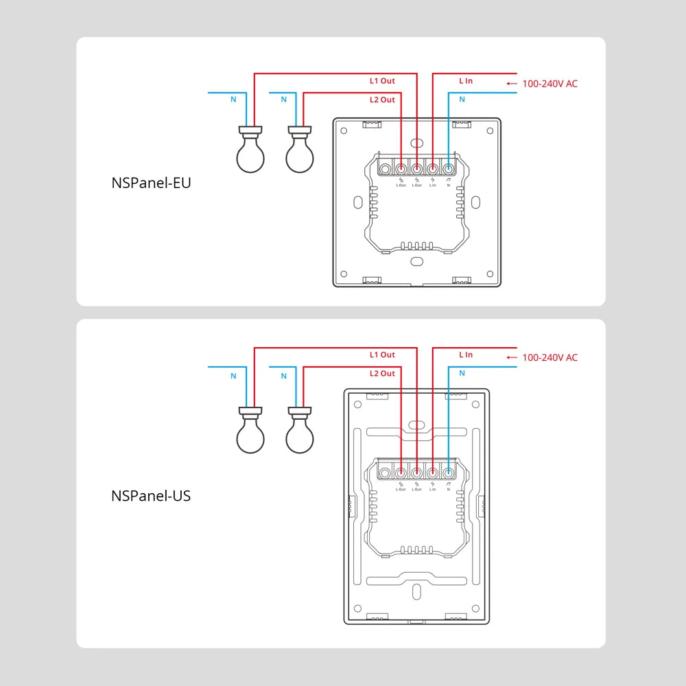 Sonoff NSPanel 86/120 UE/EE. UU. Interruptor de pared de escena inteligente WiFi pantalla inteligente Control todo en uno funciona para eWeLink Alexa Google Home