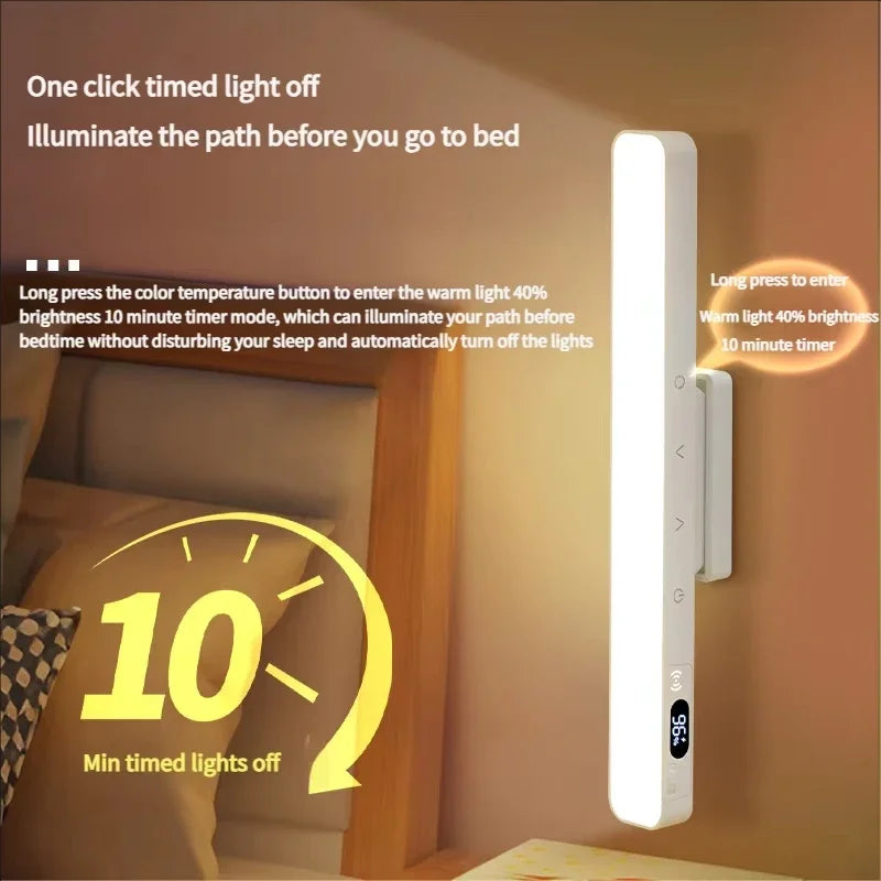 Lámpara de mesa táctil, lámpara de escritorio magnética, batería recargable integrada para gabinete de lectura, espejo, mesita de noche, luces nocturnas recargables