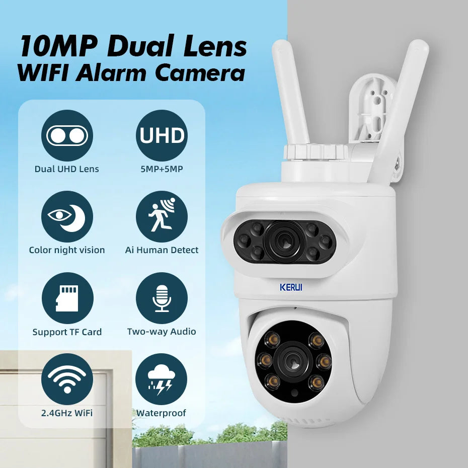 Alarma Doméstica KERUI 4G/WiFi GSM con Panel Táctil IPS de 7 Pulgadas, Compatible con el Sistema de Alarma Inalámbrica Tuya