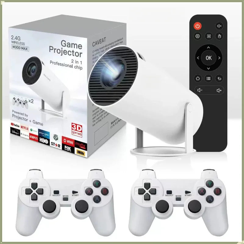 Proyector de juegos portátil original, consola de videojuegos retro inalámbrica, proyector 4k para cine en casa con Android 13, con Bluetooth y wifi.