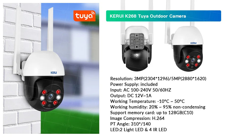 KERUI Tuya WiFi + sistema de alarma para el hogar 4G con Panel de pantalla táctil grande de 7 pulgadas conjunto de alarma FSK / ASK para protección de seguridad del hogar G70