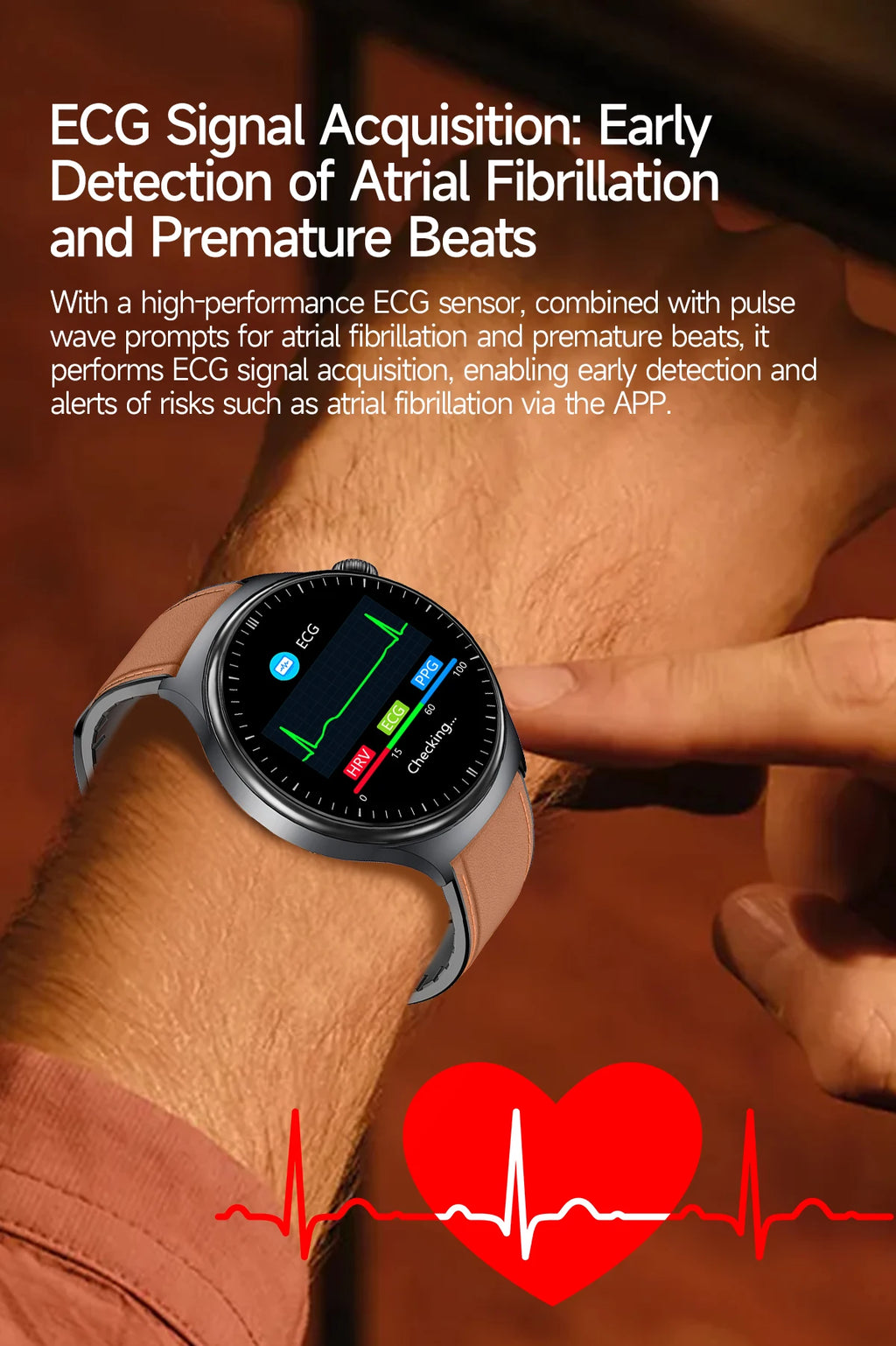 Reloj Inteligente 2026 con Diagnóstico Preciso de ECG, Medición de Grasa Corporal, Oxígeno en Sangre, Presión Arterial, Pantalla HD AMOLED, Llamadas, para Hombres y Mujeres