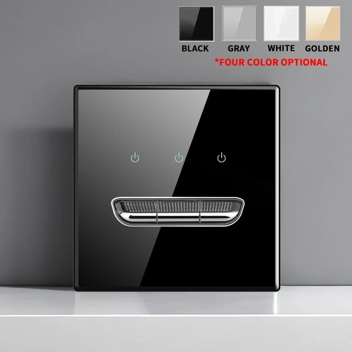 Enchufe de interruptor de vidrio templado estándar francés británico con luz indicadora, reinicio automático, 1, 2, 3, 4 entradas, tomas de Panel de pared, enchufe de 2usb