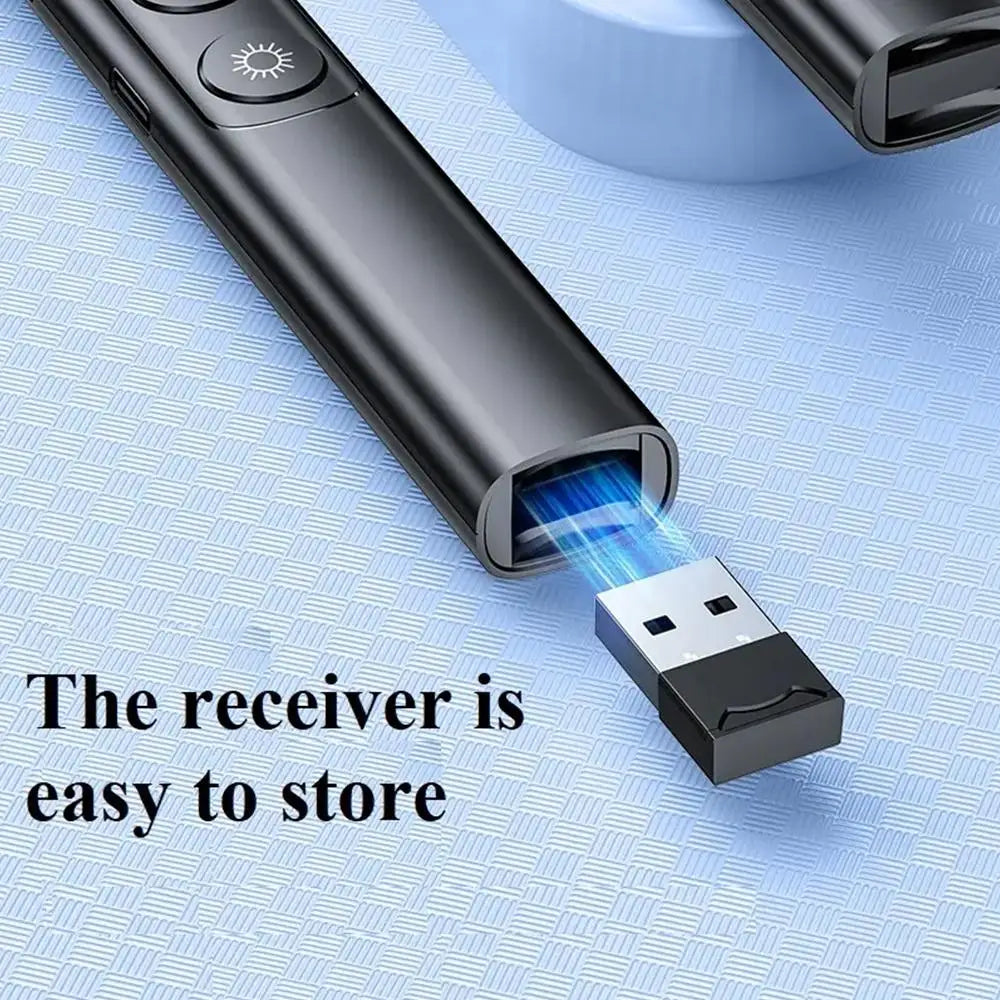 Presentador inalámbrico PPT Page Turner, puntero láser USB, bolígrafo presentador de Control remoto infrarrojo para proyector Powerpoint Slide