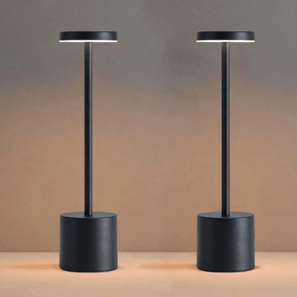 Lámparas de mesa táctiles inalámbricas LED portátiles, lámpara de escritorio recargable, luz ambiental creativa de cabecera ajustable en 3 colores para decoración de habitación