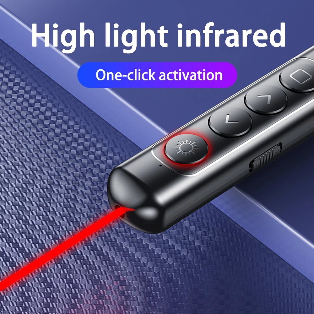 Controlador remoto inalámbrico S9 para presentador, proyector USB de 2,4 GHz, bolígrafo de luz roja para puntero de presentación Powerpoint Slide Advancer