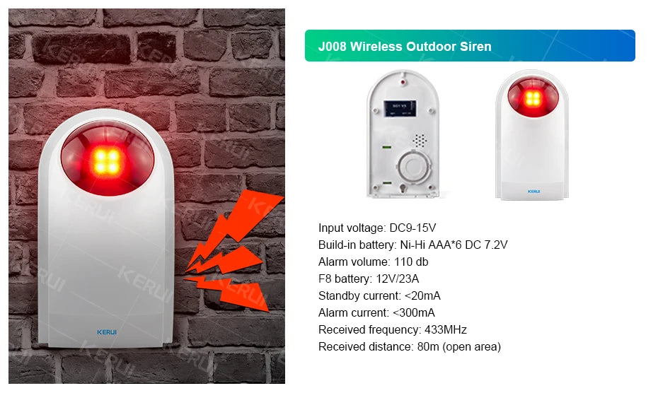 KERUI Tuya WiFi + sistema de alarma para el hogar 4G con Panel de pantalla táctil grande de 7 pulgadas conjunto de alarma FSK / ASK para protección de seguridad del hogar G70