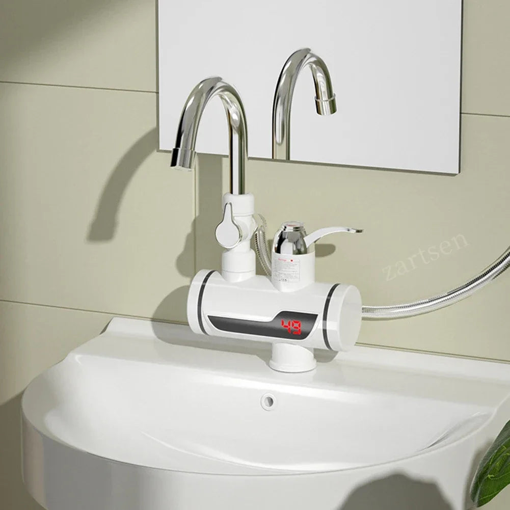 Grifo calentador de agua sin tanque de 3000W, grifo de ducha eléctrico instantáneo, calefacción de agua caliente para cocina y baño