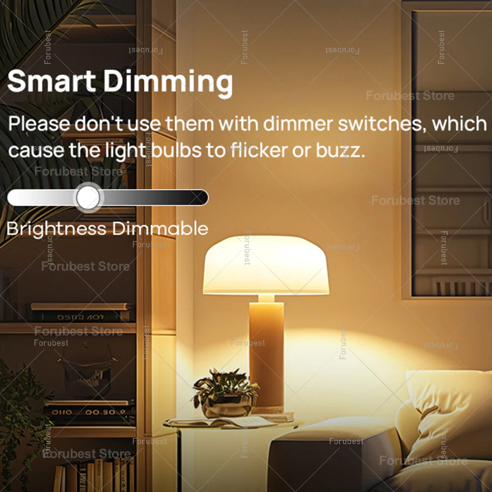 Bombilla LED inteligente Tuya E27 RGB CW 15W 20W WiFi Bluetooth lámpara Led decoración del hogar iluminación 220V 110V para Alexa Amazon Google Voice