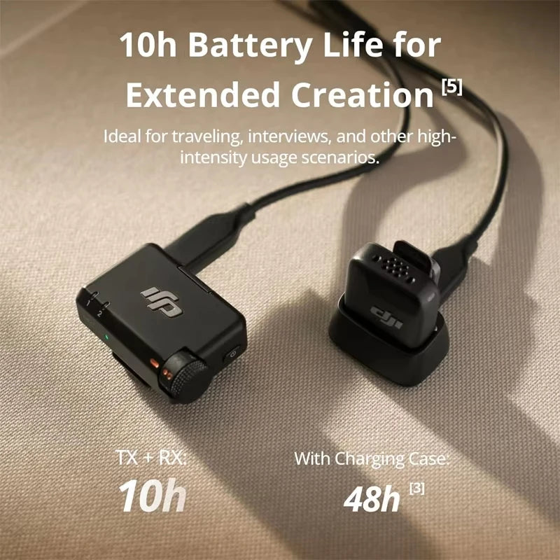 Micrófono Inalámbrico Original DJI Mic Mini (1 TX + 1 RX), Ultraligero, Audio de Alta Fidelidad, Cancelación de Ruido, Limitación Automática