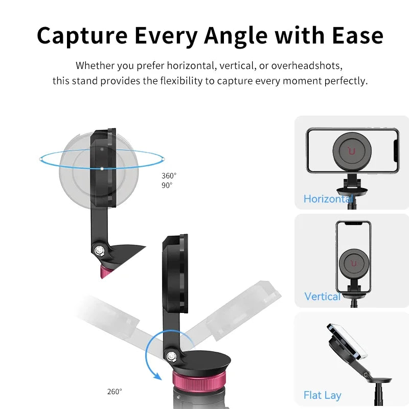 Ulanzi MT-84 1,53 M Magsafe Selfie Stick trípode soporte Bluetooth extensión de teléfono remoto trípode para IPhone 16 15 LiveStreaming Vlog