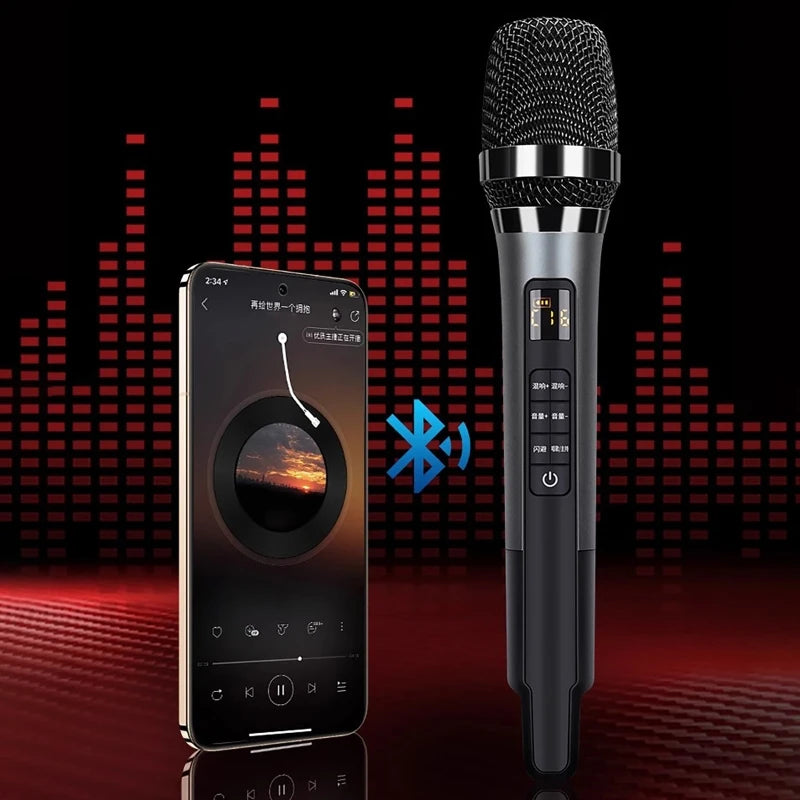 Micrófono de Mano con Tarjeta de Sonido y Efectos, Micrófono Todo en Uno con Cancelación de Ruido y Reverberación, Conexión a Teléfono Celular para Equipos en Vivo