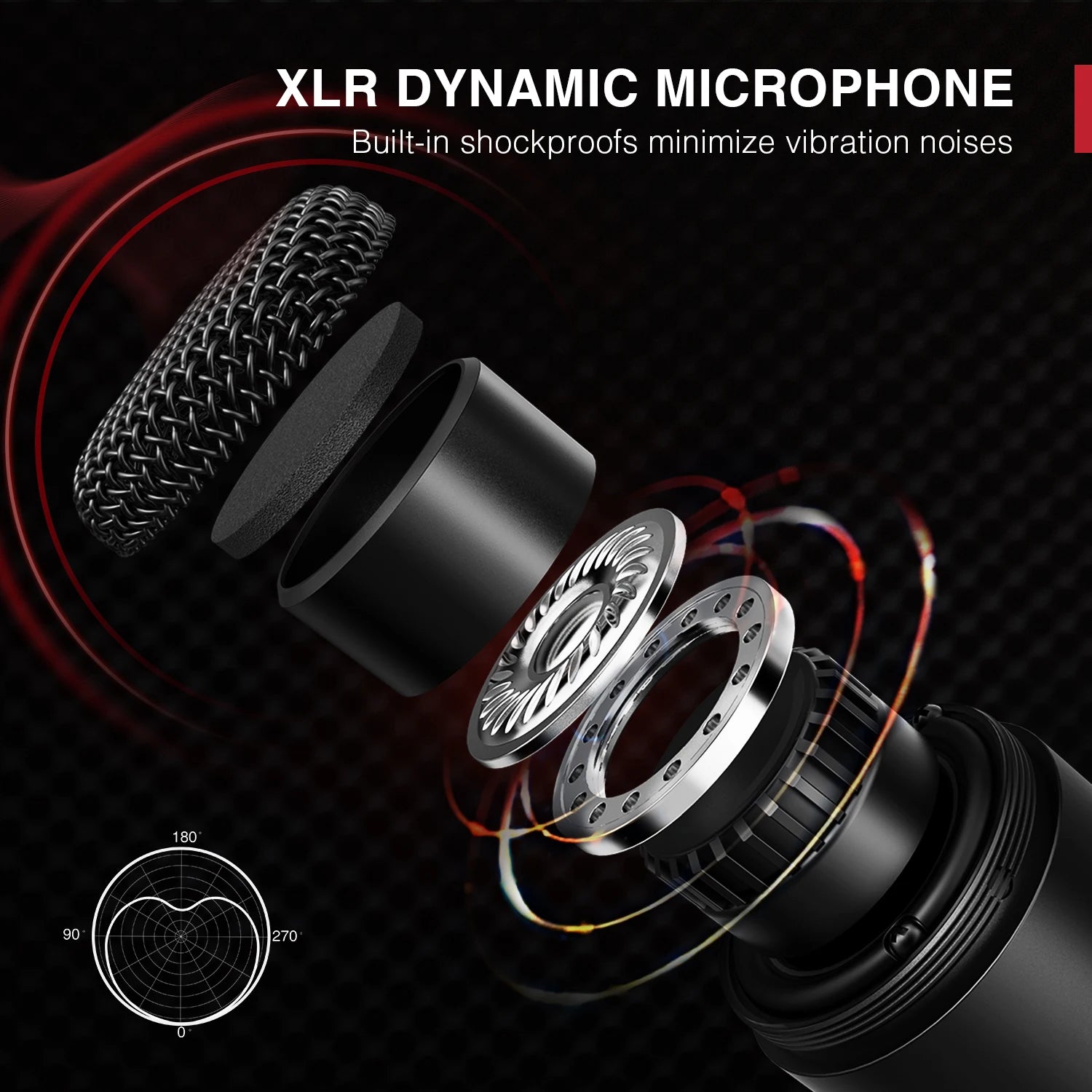 Micrófono dinámico FIFINE XLR, micrófono de Podcast Vocal con patrón cardioide, micrófono de Metal para transmisión/tubar/grabación de vídeo, K669D