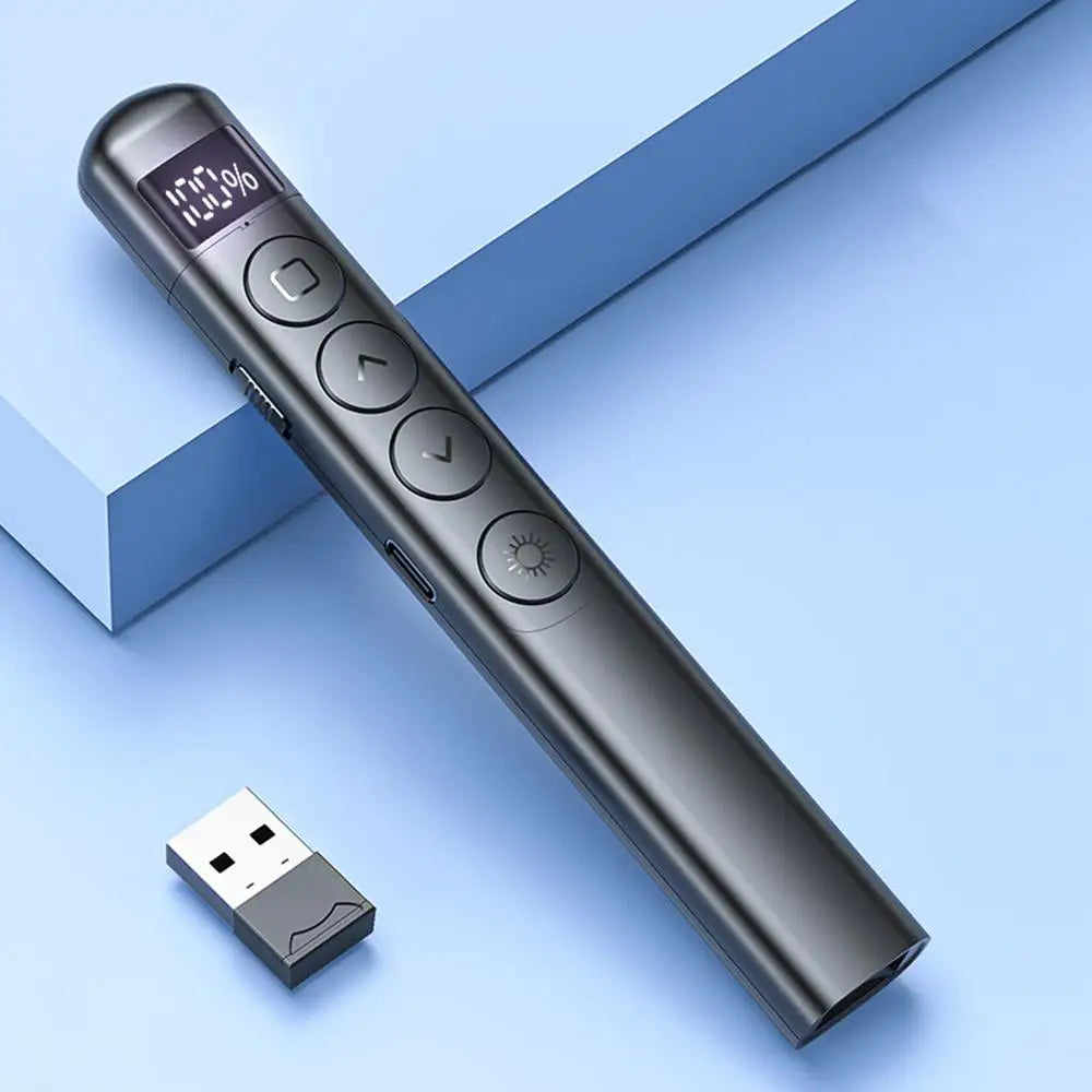 Presentador inalámbrico PPT Page Turner, puntero láser USB, bolígrafo presentador de Control remoto infrarrojo para proyector Powerpoint Slide