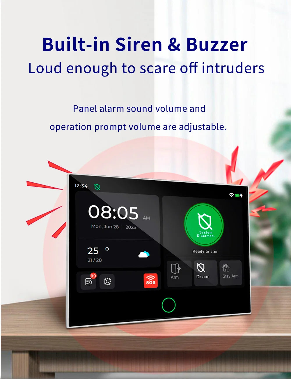 Alarma Doméstica KERUI 4G/WiFi GSM con Panel Táctil IPS de 7 Pulgadas, Compatible con el Sistema de Alarma Inalámbrica Tuya