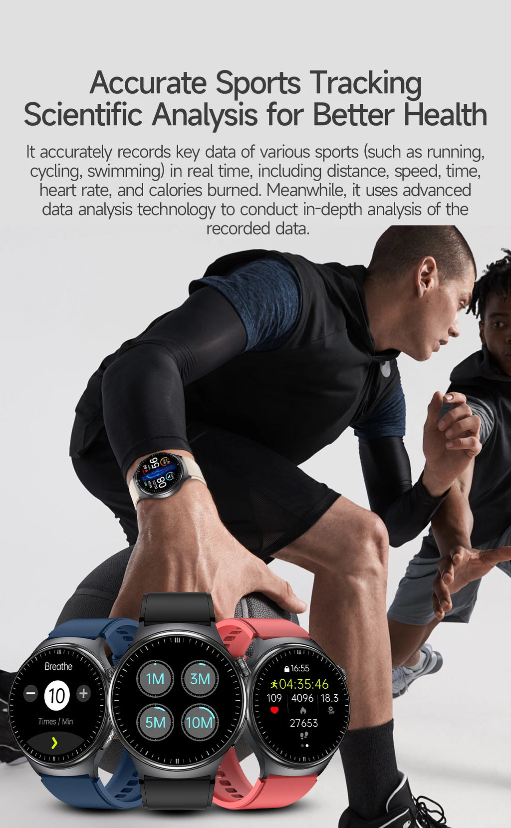 Reloj Inteligente 2026 con Diagnóstico Preciso de ECG, Medición de Grasa Corporal, Oxígeno en Sangre, Presión Arterial, Pantalla HD AMOLED, Llamadas, para Hombres y Mujeres