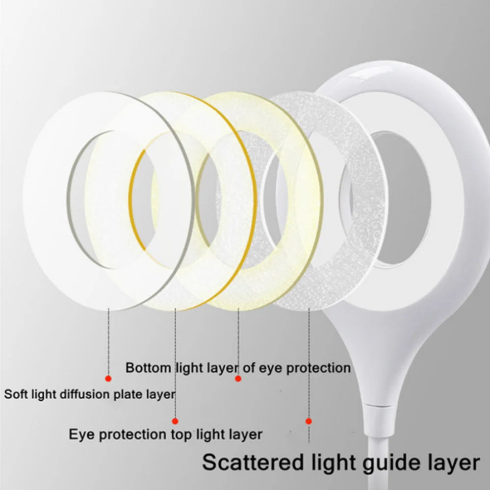 Lámpara portátil con enchufe directo USB, luz LED de noche para dormitorio, mesita de noche, protección ocular, estudio, lectura