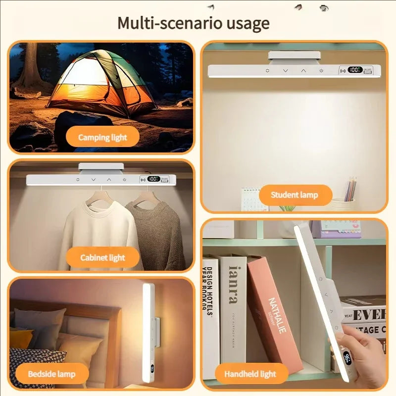 Lámpara de mesa táctil, lámpara de escritorio magnética, batería recargable integrada para gabinete de lectura, espejo, mesita de noche, luces nocturnas recargables