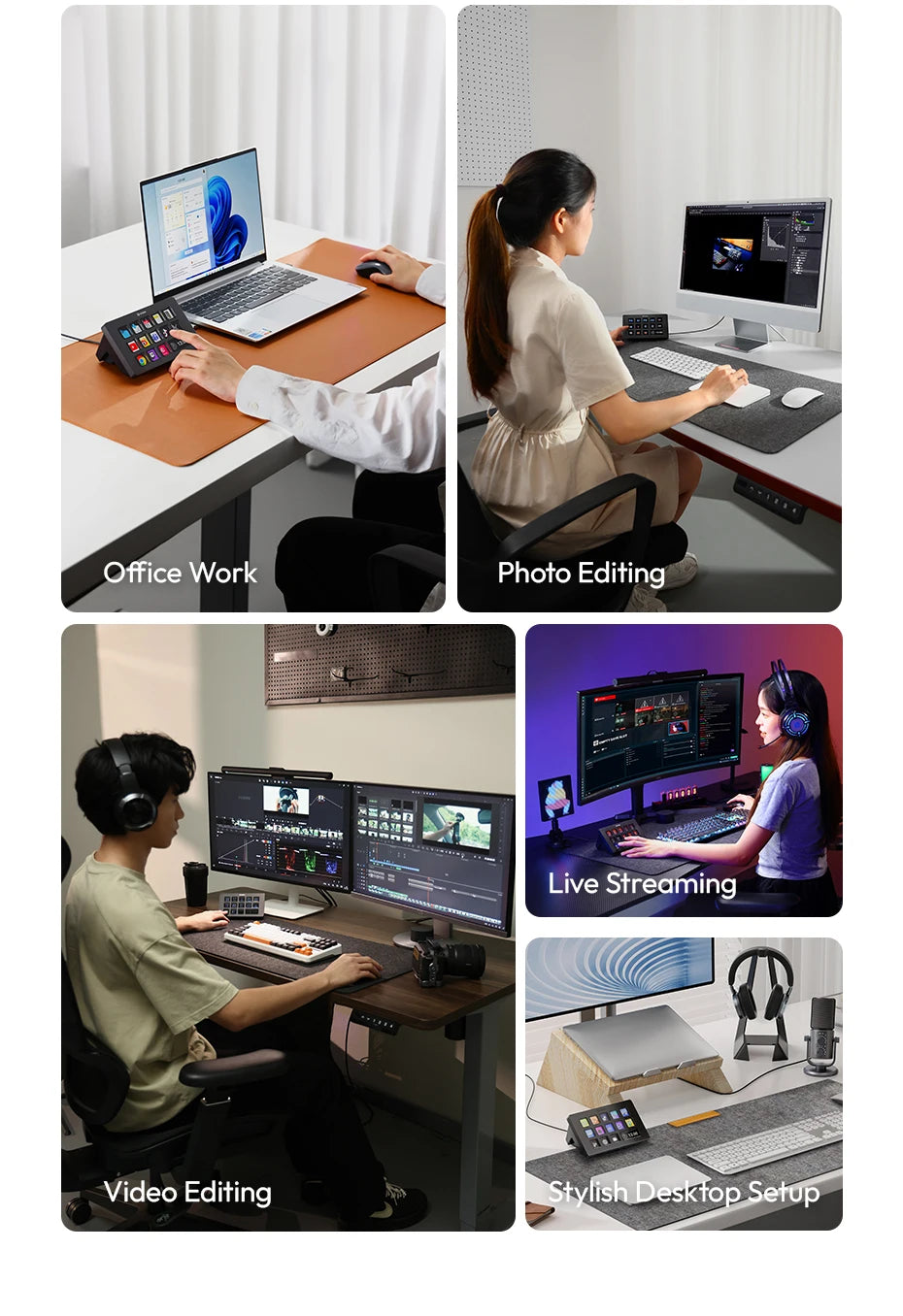 Consola de producción Ulanzi D200 y controlador de estudio para juegos/oficina/grabación de vida/creación de construcciones Youtube Tiktok